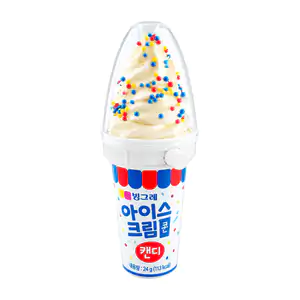 1pza dulce de caramelo macizo en forma de helado con chispas de color…