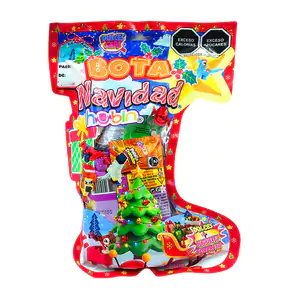 Bota en forma de bota navideña hubin con dulces y juguetes, 100g, sur…