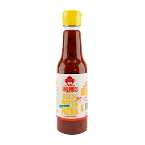 Salsa botanera artesanal trinos con nivel de picor medio, 150ml