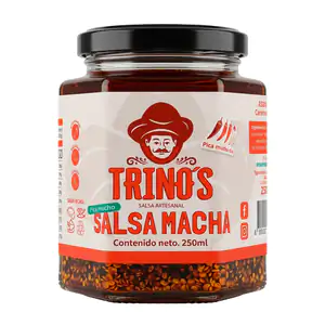 Frasco de salsa macha artesanal trinos con nivel de picor medio - alt…