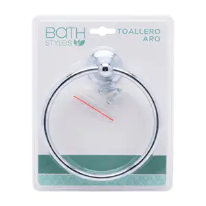 Toallero metálico en forma de aro para baño de 16cm / bath styles