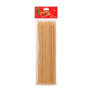 Paquete con 45 palillos largos de bambú para hacer brochetas, 35cm