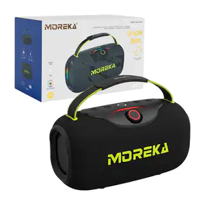 Bocina rectangular moreka bluetooth con luz rgb, botón de perilla + a…