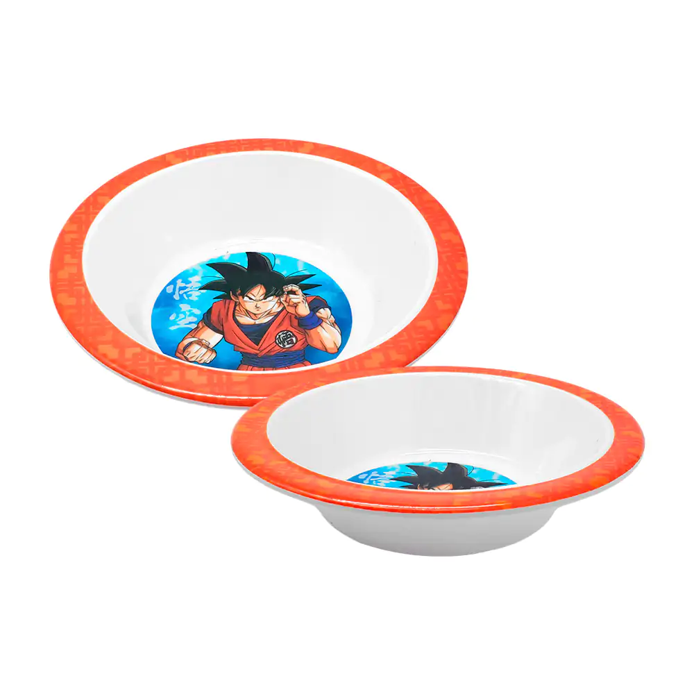 Plato sopero tipo bowl de melamina con estampado de dragón ball, 16cm 