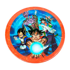 Plato extendido semi hondo con estampado de dragón ball, 23cm