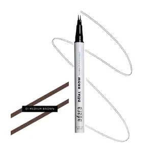 Plumín para ceja adara de doble punta, 55ml, tono 1 medium brown / ap…