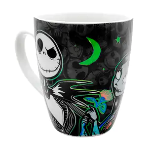 1pza Taza de cerámica chica, 10cm con estampado del extraño mundo de …