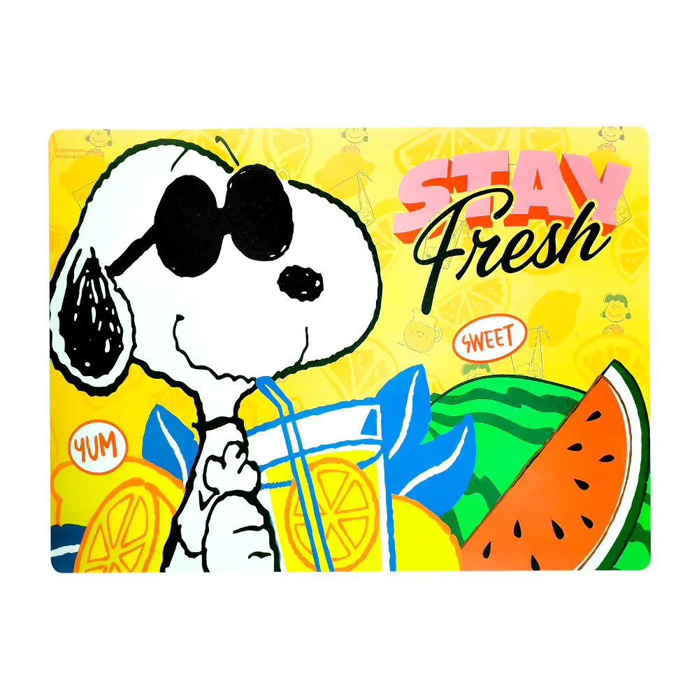 1pza Mantel de plástico cuadrado de 43x28cm con estampado de snoopy 