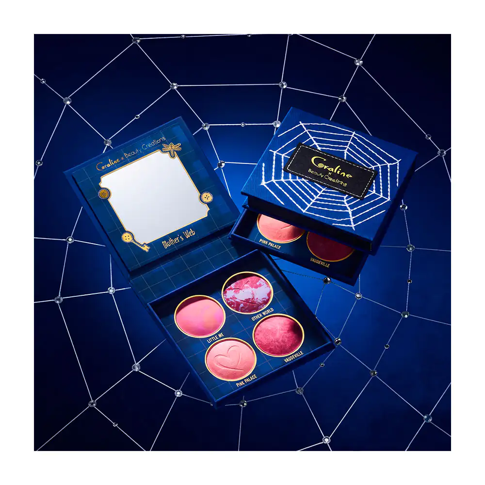 Paleta de rostro 4 en 1 beauty creations x coraline / mothers web
