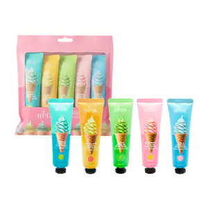 Paquete con 5 cremas hidratante para manos con aroma a helado, varied…