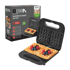 Sandwichera tipo waflera eléctrica doble boma de 800w con parilla ant…