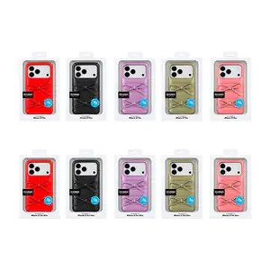 1pza Funda acolchada kbod compatible para iphone con detalles de moño…