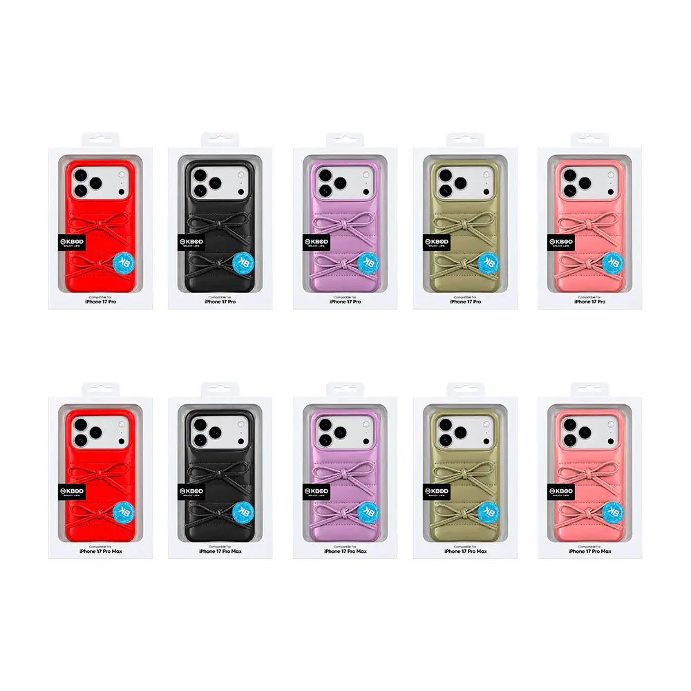 1pza Funda acolchada kbod compatible para iphone con detalles de moño…