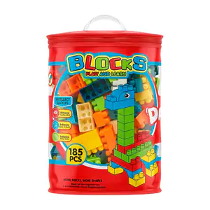 Bolsa con 185 bloques de construcción de diferentes colores