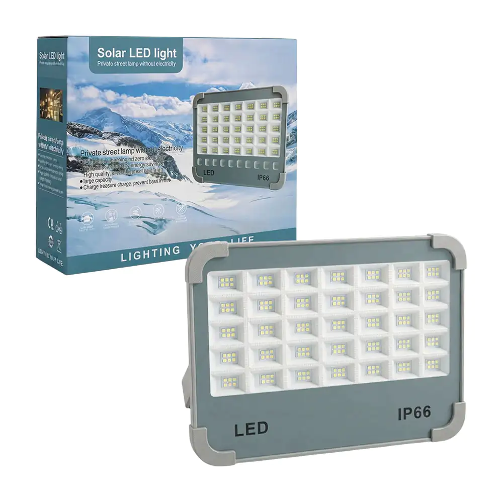 Lámpara reflector con panel solar ip66, varios modos de iluminación