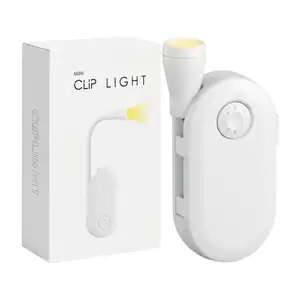 Lámpara recargable con sujetador de clip y cuello flexible de 14cm, v…