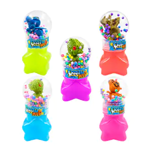 Bote en forma de estrella, slime con bolitas de colores + dinosaurio …