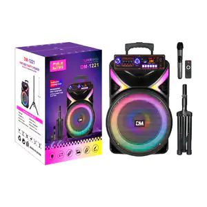 Bocina bafle speaker de 12in y 50w, bluetooth, luz led + microfono, c…