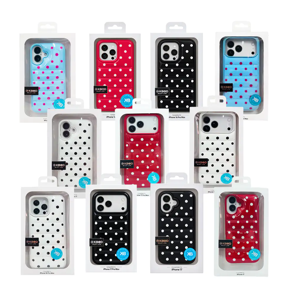 1pza Funda acolchada kbod compatible para iphone, con detalles de lun…