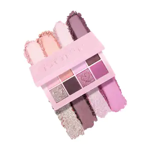 1pza mini paleta de sombras rectangular con 8 tonos diferentes + espe…