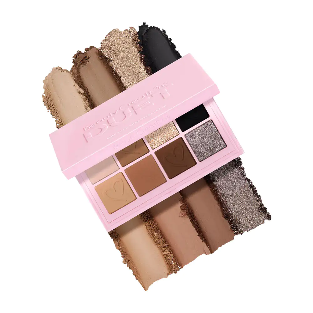 1pza mini paleta de sombras rectangular con 8 tonos diferentes + espejo, 6.25g, tono 6