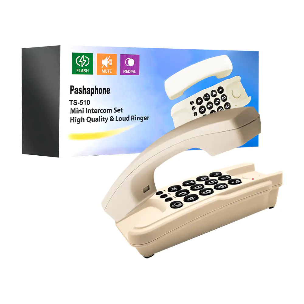Teléfono alámbrico de casa pashaphone con teclas numéricas grande / ts-510
