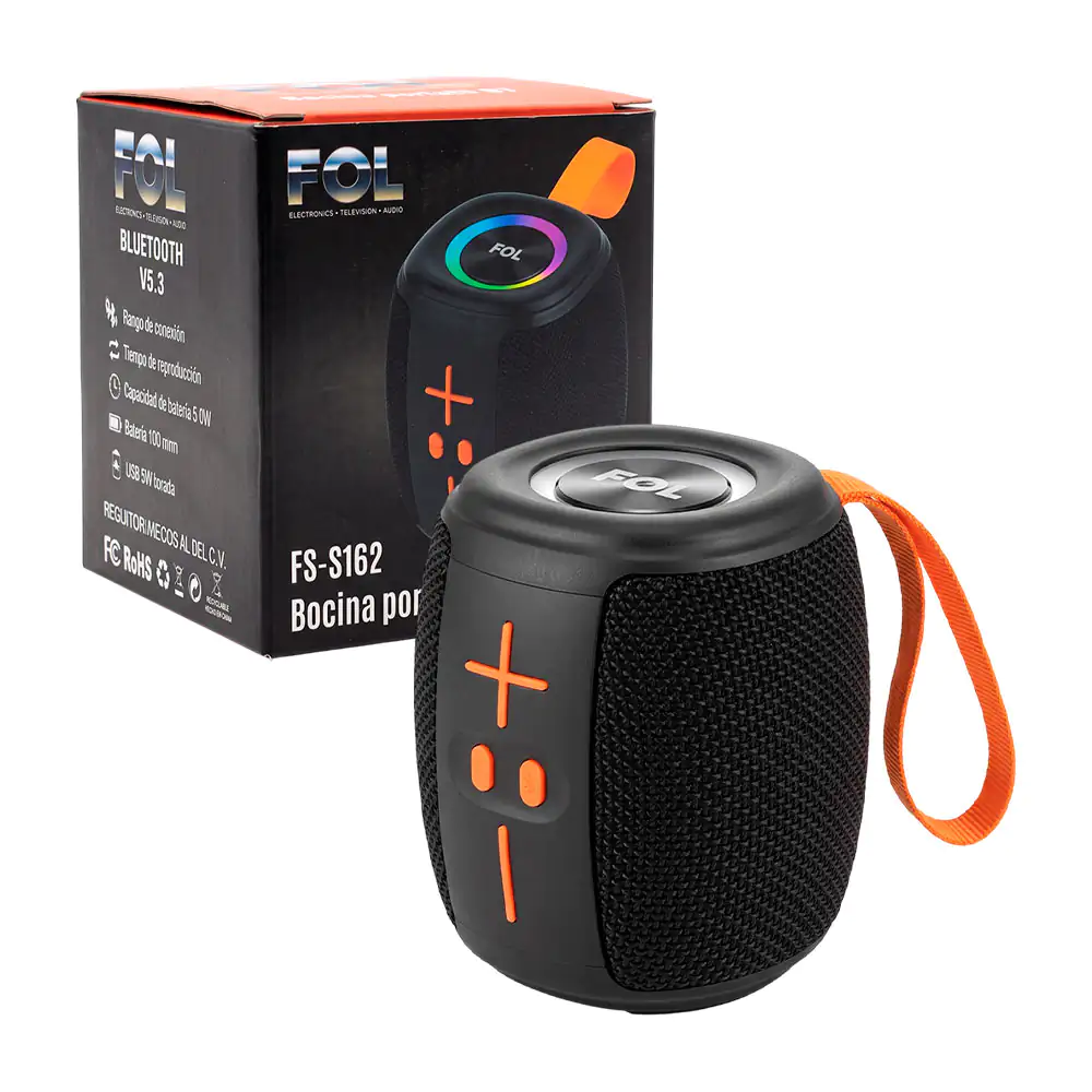 Bocina bluetooth portátil con luces rgb, mini correa y ranura para us…