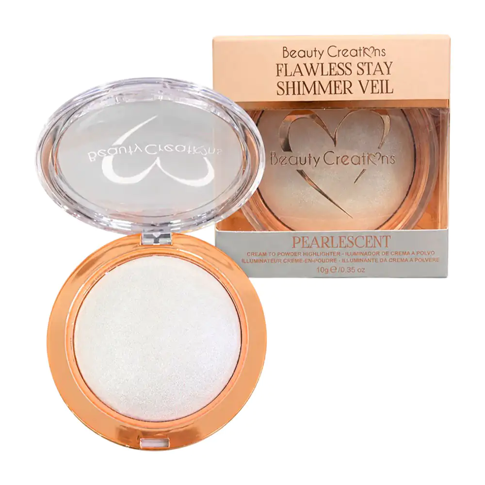 1pza Iluminador de crema a polvo beauty creations en tono pearlescent, 10g