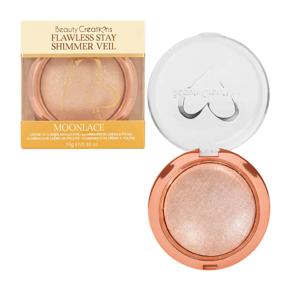 1pza Iluminador de crema a polvo beauty creations en tono moonlace, 10g