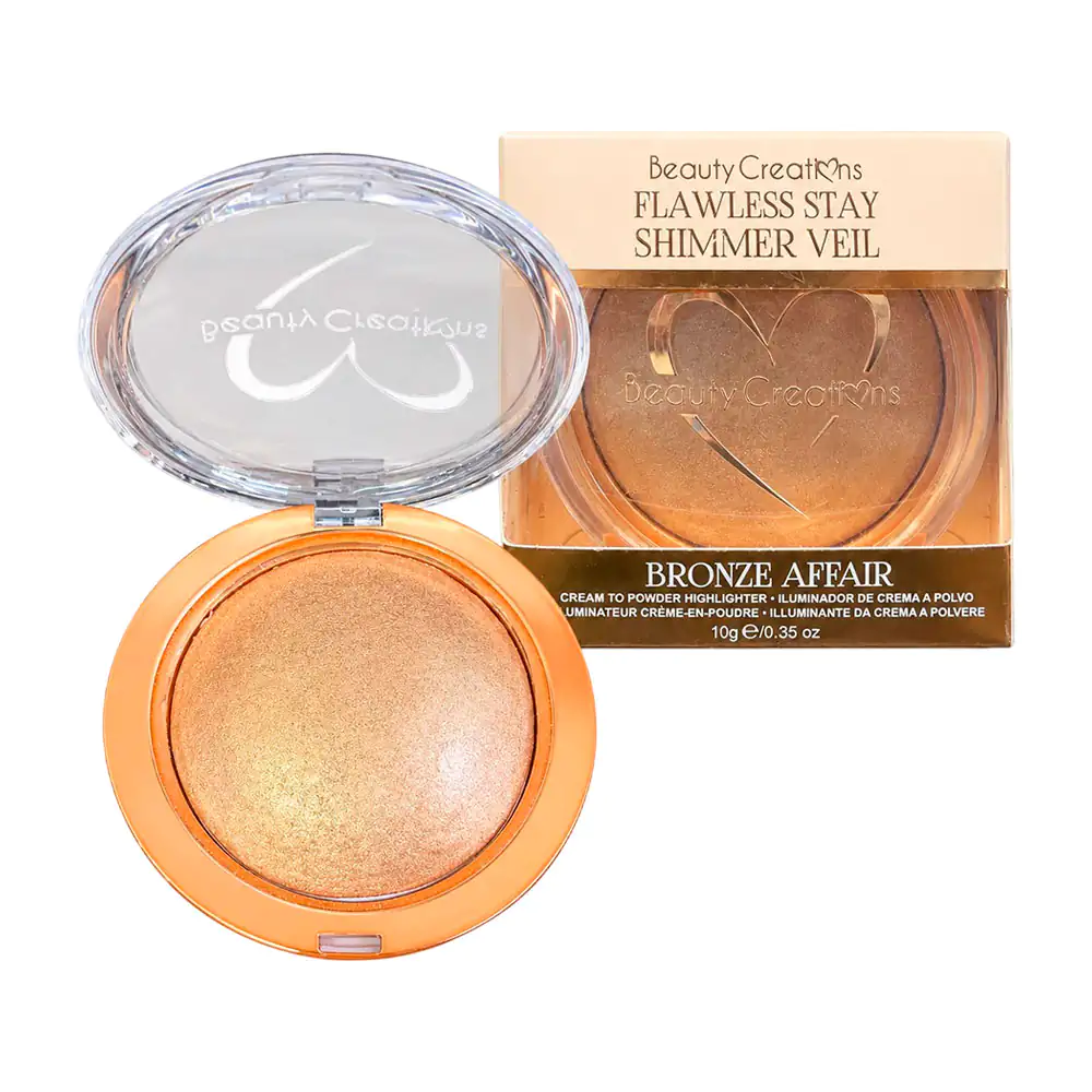 1pza Iluminador de crema a polvo beauty creations en tono bronze affair, 10g