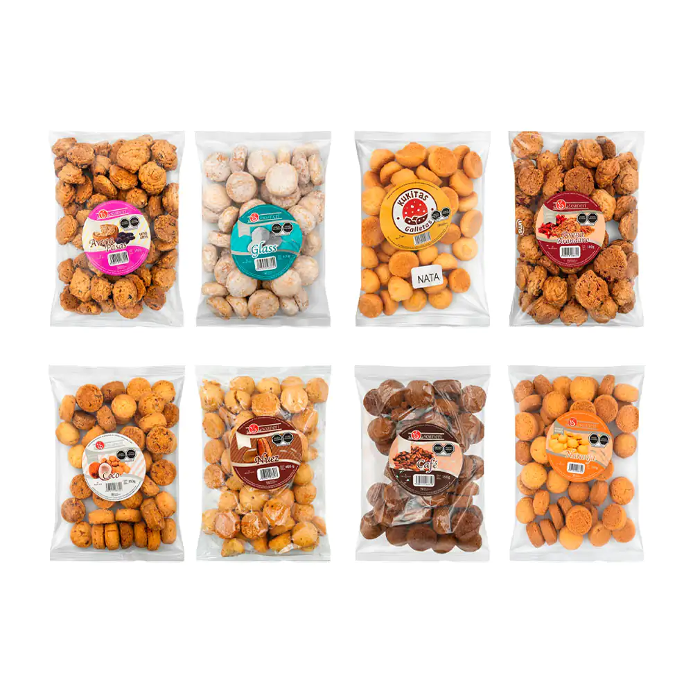 Bolsa de galletas caseras soaneri o kukitas de 350g a 400g, variedad de sabores / galleta.c