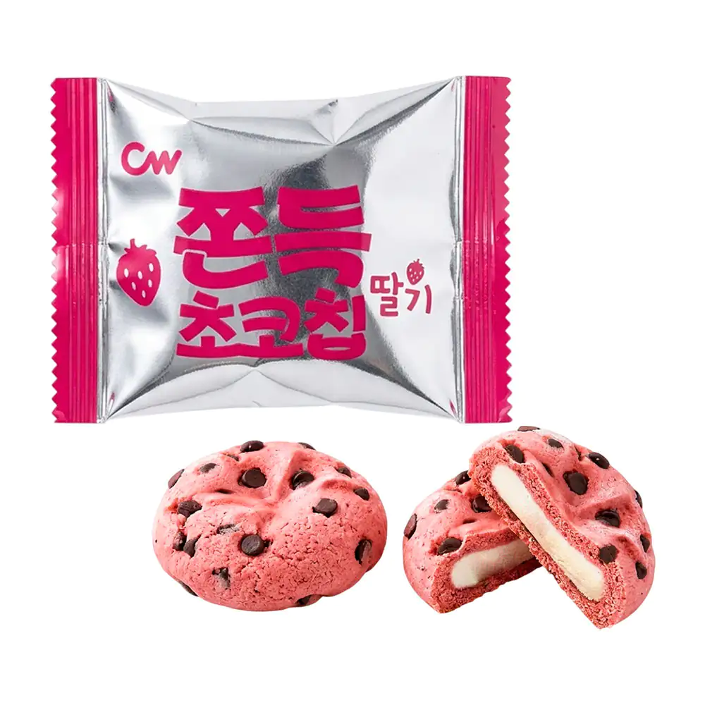 1pza galleta coreana suave rellena de mochi de vainilla con chispas de chocolate / ind.206340