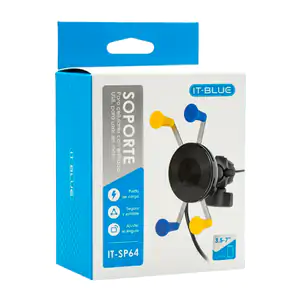 Soporte de celular it blue metálico para motocicleta con puerto de ca…