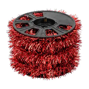 Rollo de escarcha decorativa 50m en color rojo metalico / j1918