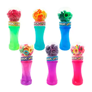 Bote de slime con glitter con donitas para el cabello surtidas, vario…