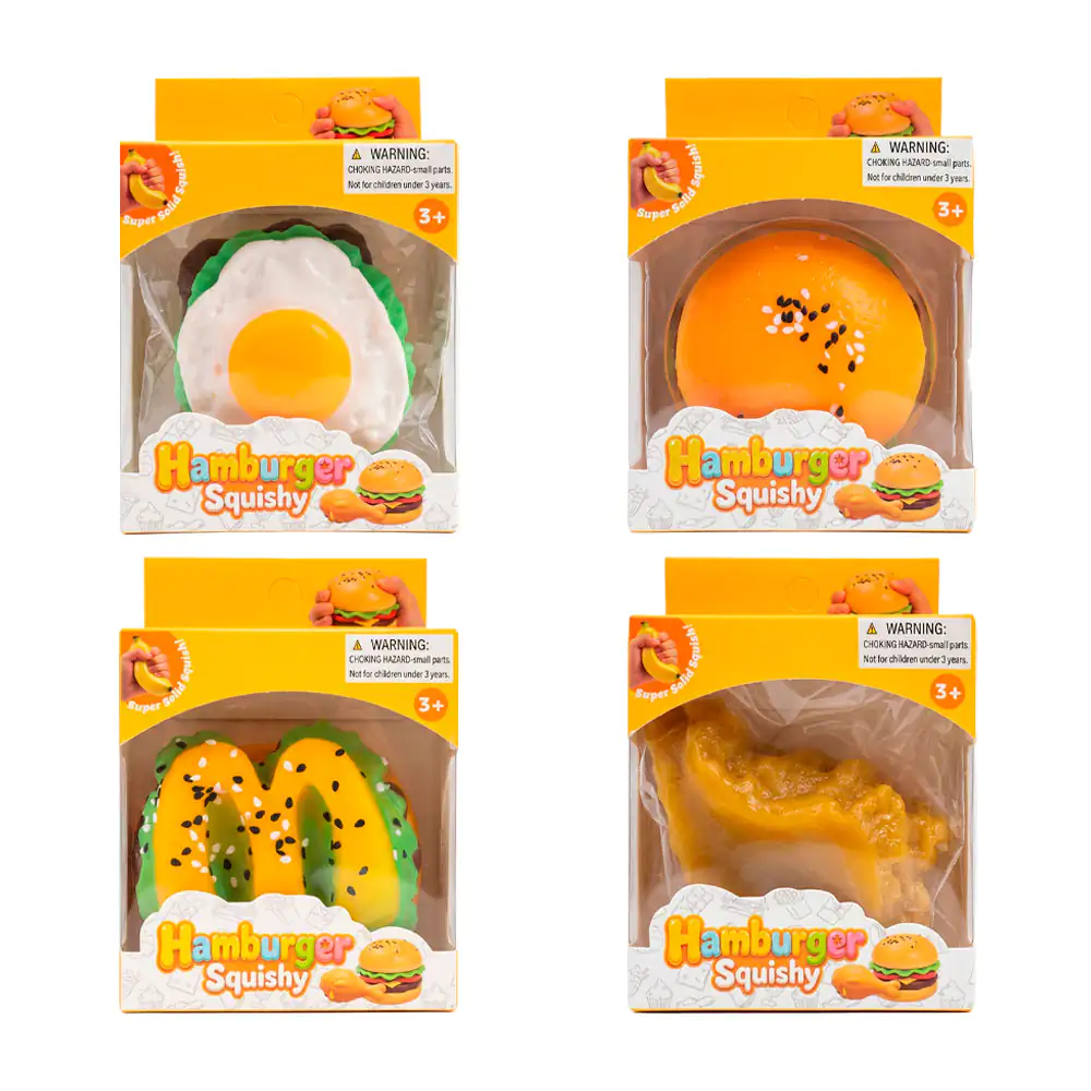 1pza squeeze antiestres con textura suave y pegajosa, temática de comida rápida / jsy-30263