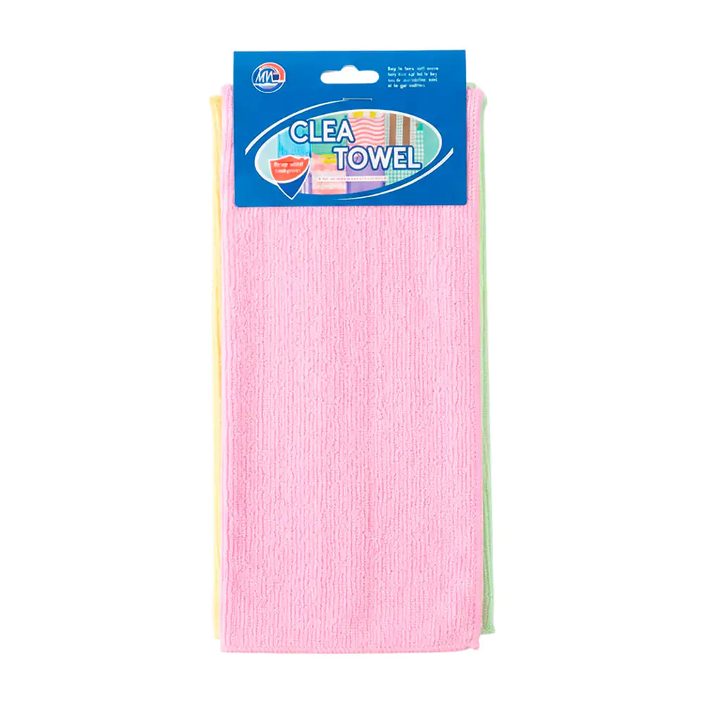 Paquete con 5 toallas trapo de microfibra clea towel en tonos pastel, 30x30cm, variedad