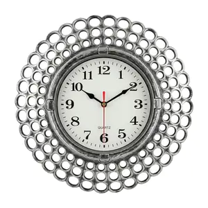 Reloj redondo 25cm para pared con diseño de círculos y esferas platea…