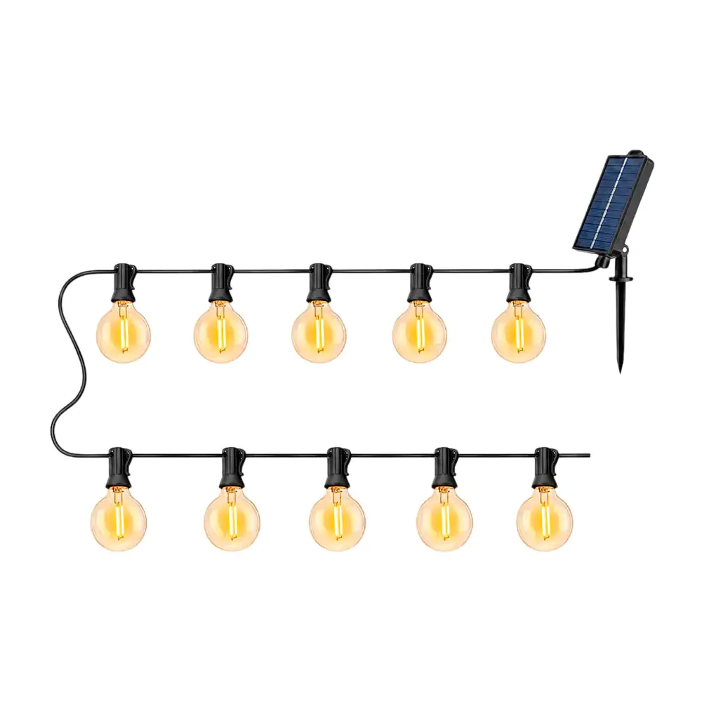 Serie de luz - guirnalda g40 de luz cálida con 10 focos - sockets, 7.…