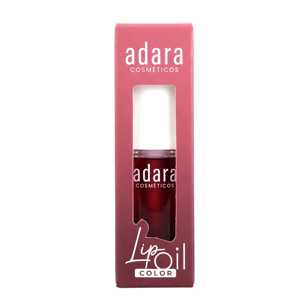Aceite para labios adara lip oil con efecto glossy, no pegajosa, 3ml, tono red velvet / lg008-102