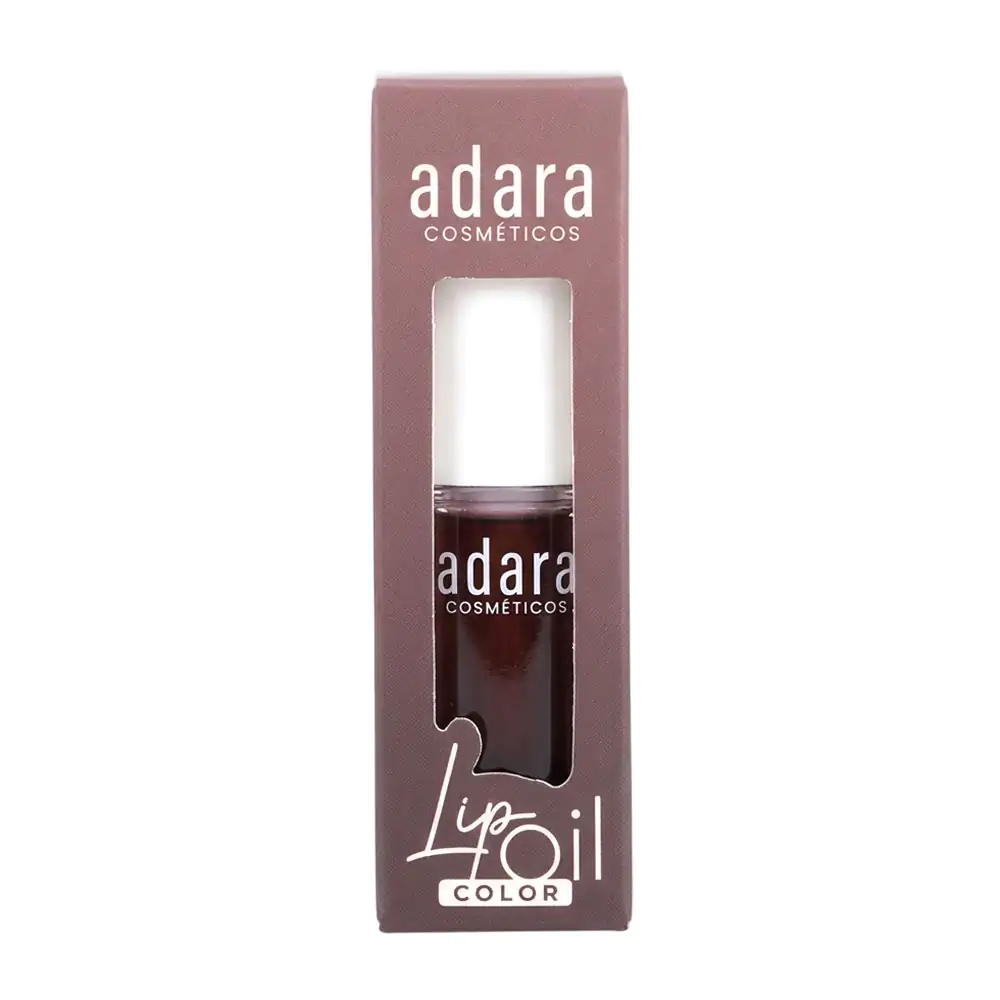Aceite para labios adara lip oil con efecto glossy, no pegajosa, 3ml, tono chocolate mousse