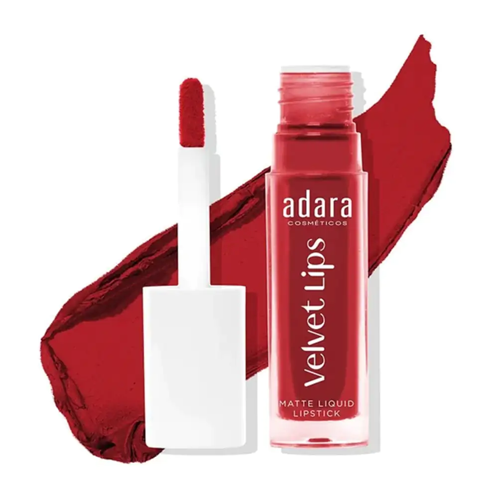 Labial líquido adara con acabado matte aterciopelado de alta cobertura, tono 10 delight / lg011-10