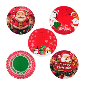 Tapete circular para mesa con diseño navideño, variedad de colores y …
