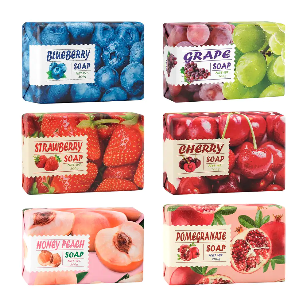 1pza Barra de jabón perfumado con aroma frutal, variedad de fragancias, 200g 