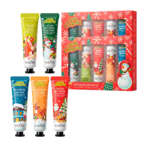 Paquete con 5 cremas para manos de diferentes aromas con estampados n…