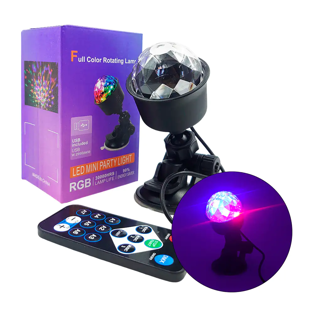 Lámpara usb party light con luz rgb intercambiable + control / lu88905