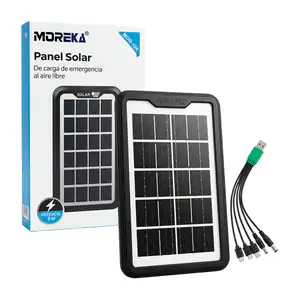 Panel solar de carga de emergencia al aire libre, 3w, con puerto usb …