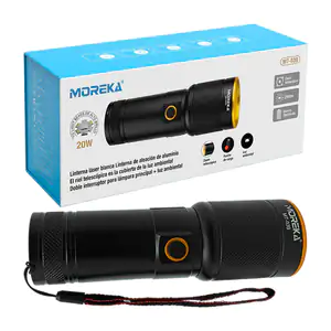 Linterna recargable moreka de 20w con zoom ajustable, luz ambiental +…
