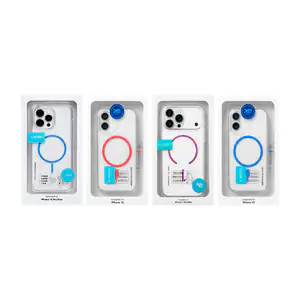 1pza Funda transparente, mate o con glitter kbod compatible para ipho…