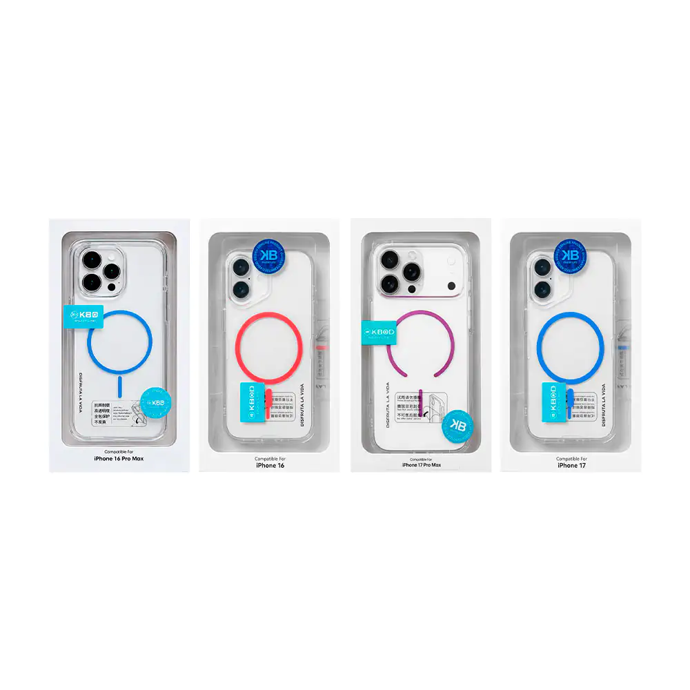 1pza Funda transparente, mate o con glitter kbod compatible para ipho…